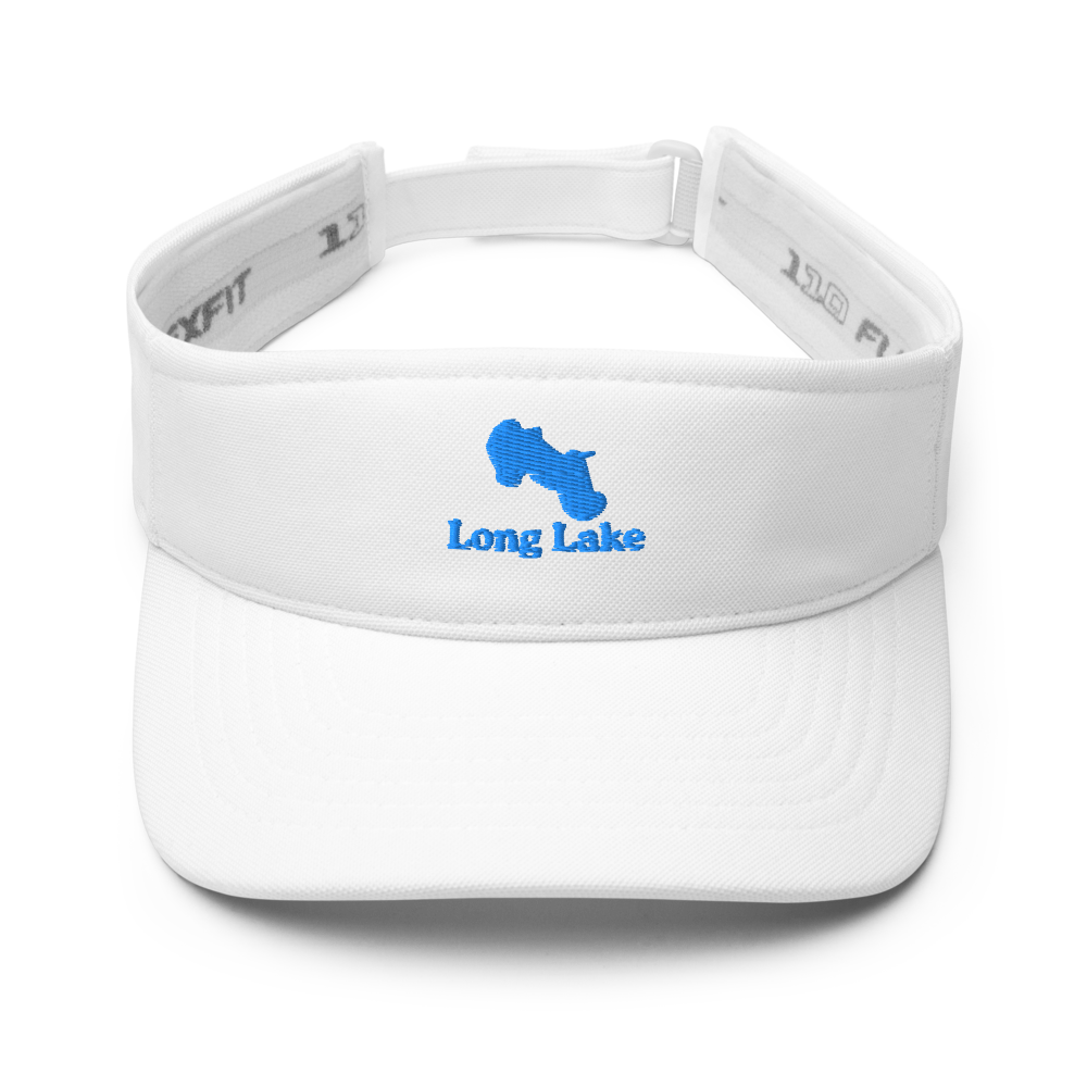 Long Lake Visor with embroidered artwork & adjustable velcro strap
