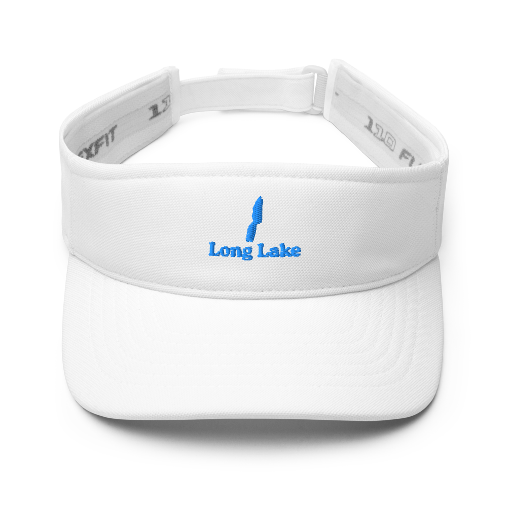 Long Lake Visor with embroidered artwork & adjustable velcro strap