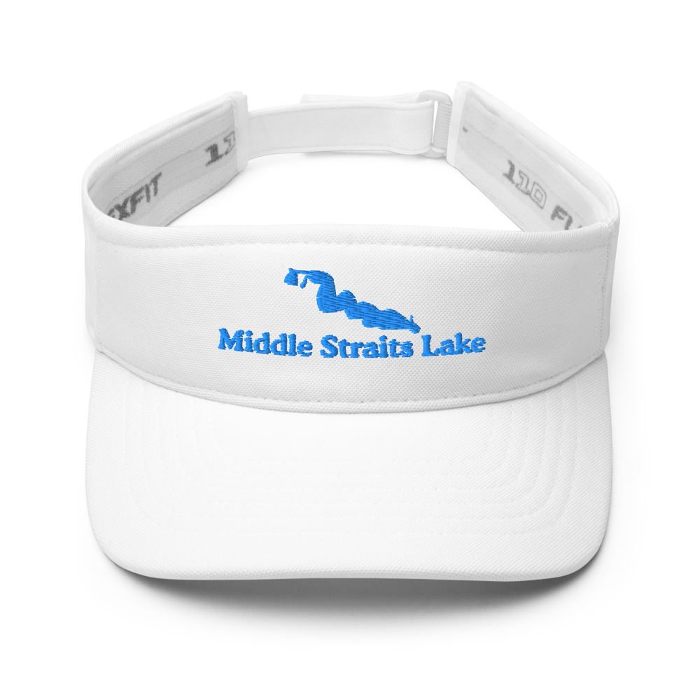 Middle Straits Lake Visor with embroidered artwork & adjustable velcro strap