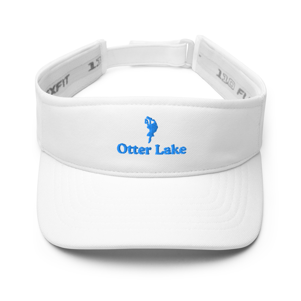 Otter Lake Visor with embroidered artwork & adjustable velcro strap