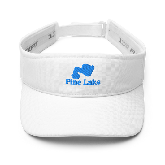 Pine Lake Visor with embroidered artwork & adjustable velcro strap