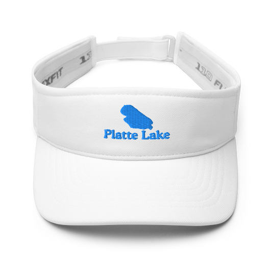 Platte Lake Visor with embroidered artwork & adjustable velcro strap