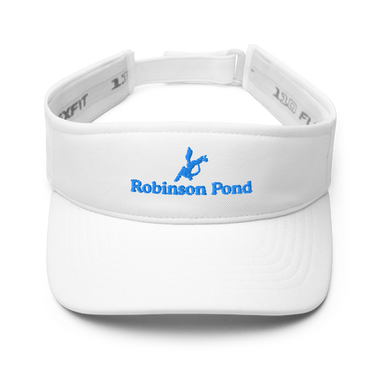 Robinson Pond Visor with embroidered artwork & adjustable velcro strap