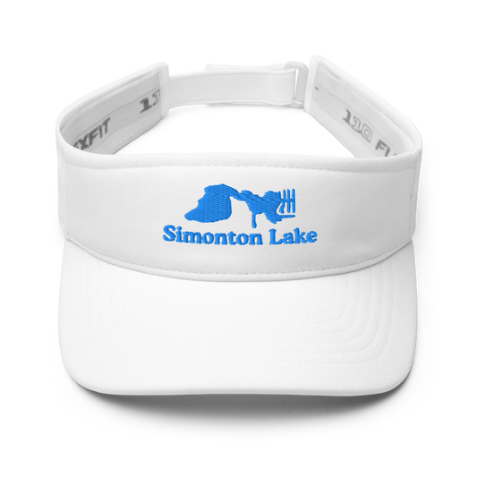 Simonton Lake Visor with embroidered artwork & adjustable velcro strap