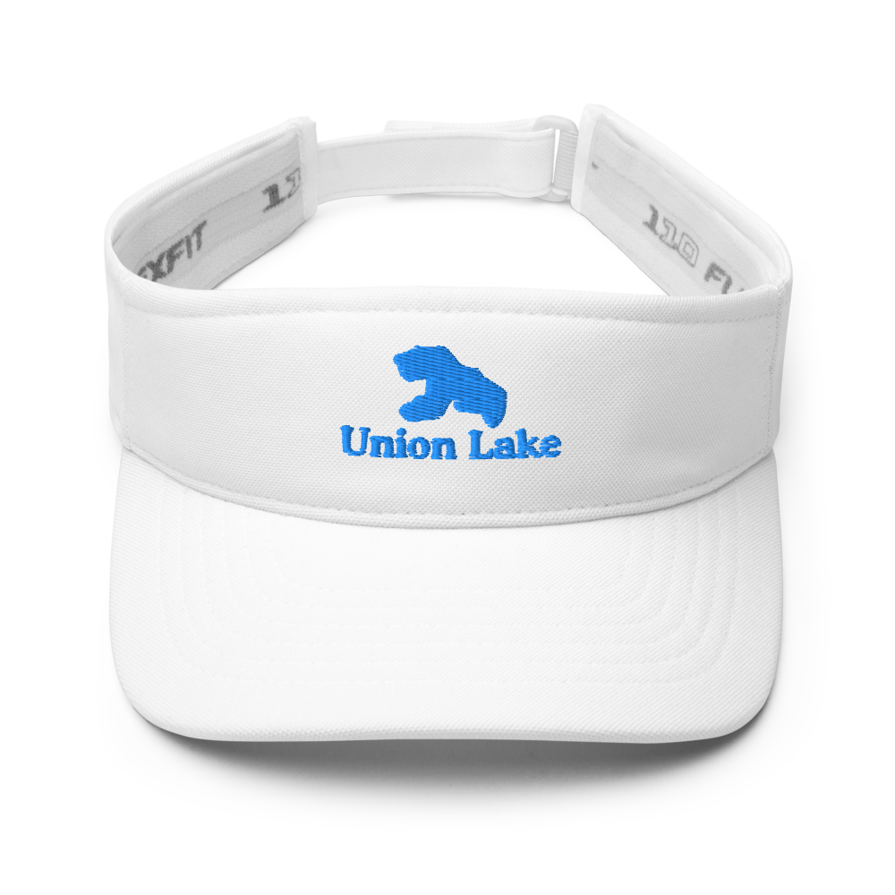 Union Lake Visor with embroidered artwork & adjustable velcro strap