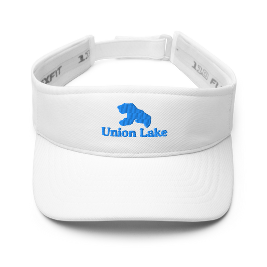 Union Lake Visor with embroidered artwork & adjustable velcro strap