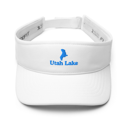 Utah Lake Visor with embroidered artwork & adjustable velcro strap