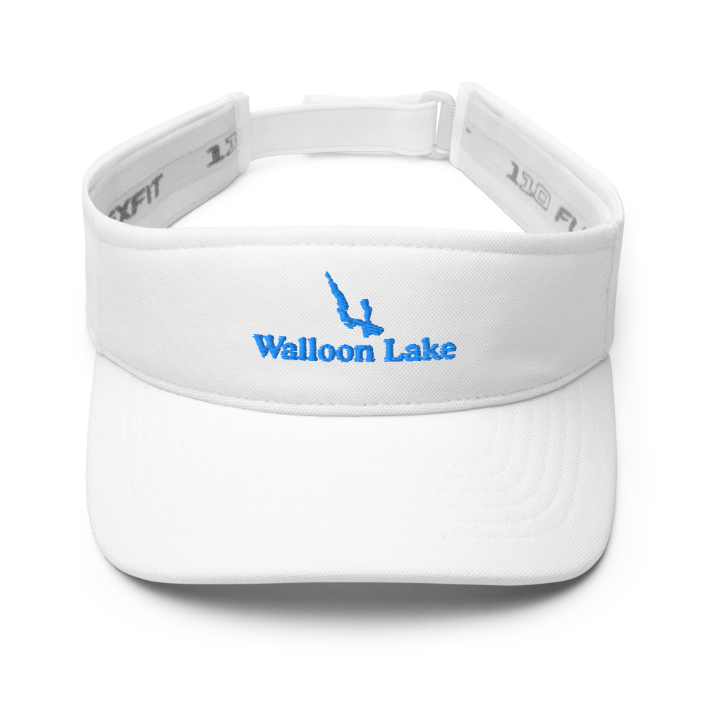 Walloon Lake Visor with embroidered artwork & adjustable velcro strap