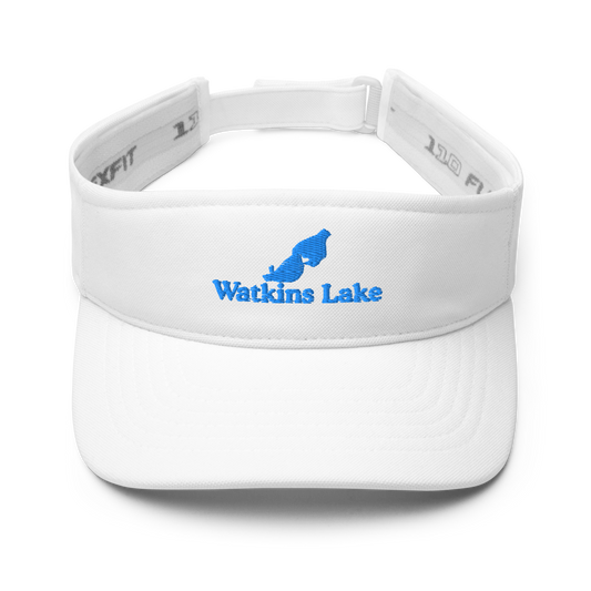 Watkins Lake Visor with embroidered artwork & adjustable velcro strap