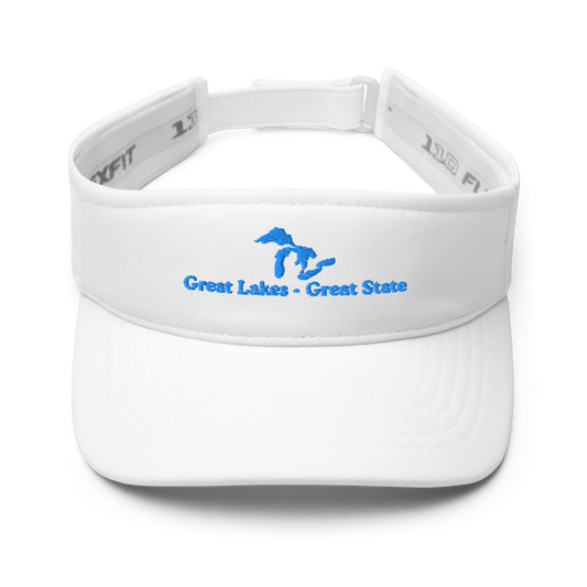 Great Lakes - Great State Visor with embroidered artwork & adjustable velcro strap