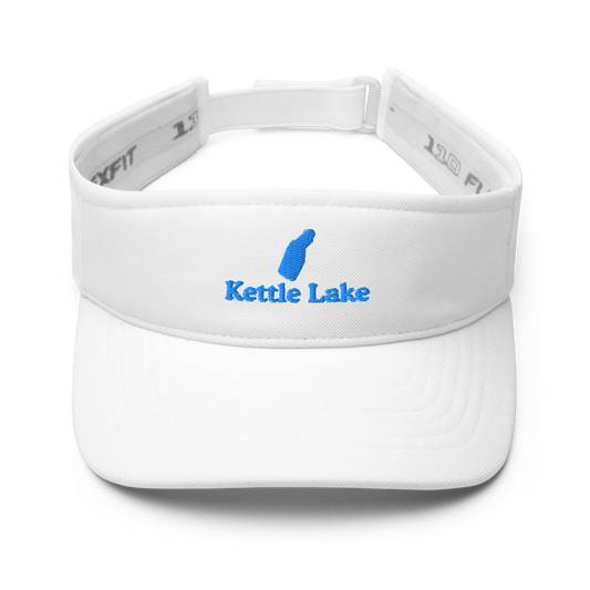 Kettle Lake Visor with embroidered artwork & adjustable velcro strap