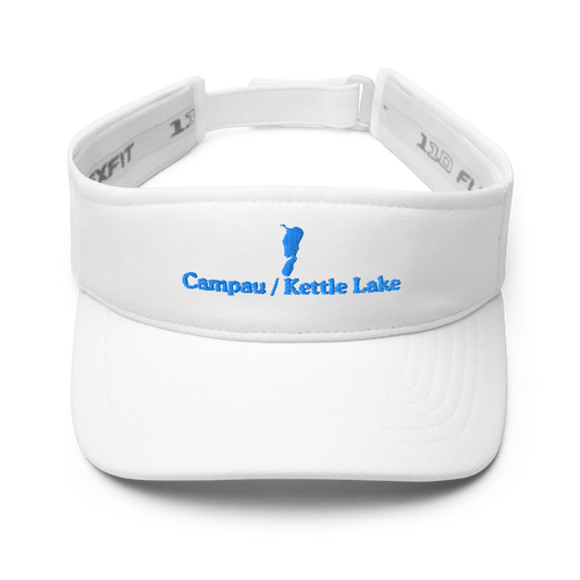 Campau / Kettle Lake Visor with embroidered artwork & adjustable velcro strap