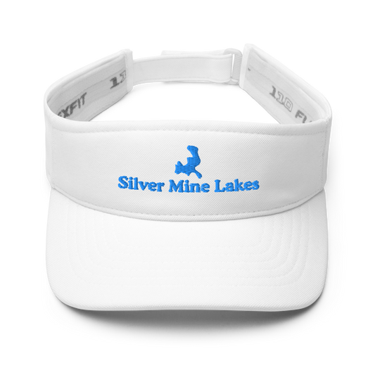 Silver Mine Lakes Visor with embroidered artwork & adjustable velcro strap