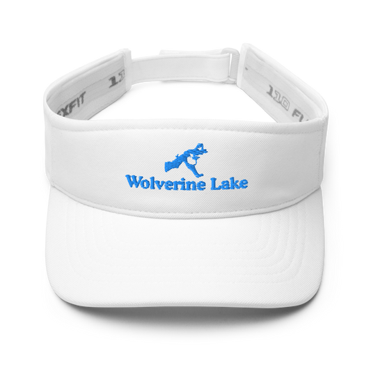 Wolverine Lake Visor with embroidered artwork & adjustable velcro strap