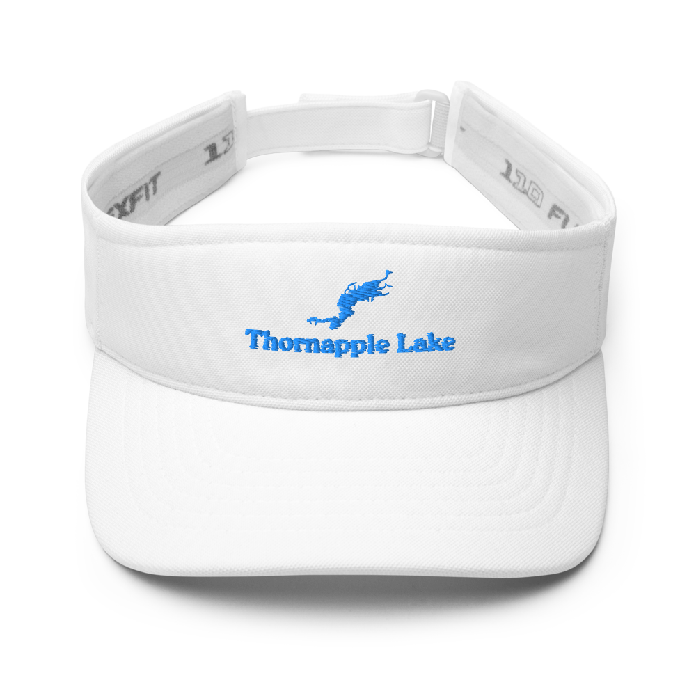 Thornapple Lake Visor with embroidered artwork & adjustable velcro strap
