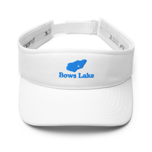 Bows Lake Visor with embroidered artwork & adjustable velcro strap
