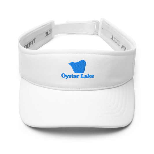 Oyster Lake Visor with embroidered artwork & adjustable velcro strap