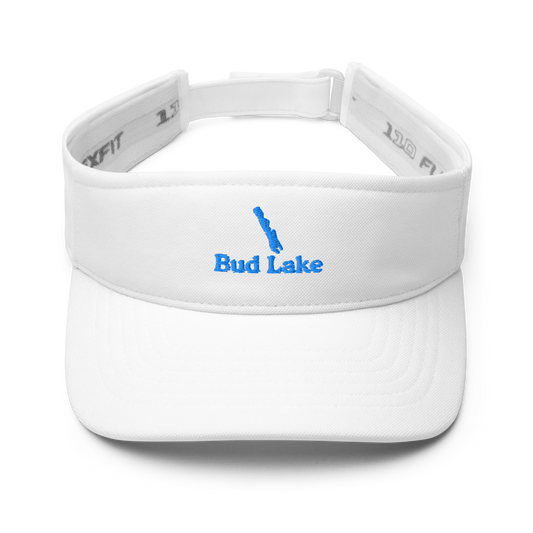 Bud Lake Visor with embroidered artwork & adjustable velcro strap