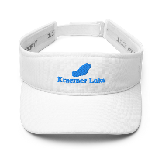 Kraemer Lake Visor with embroidered artwork & adjustable velcro strap
