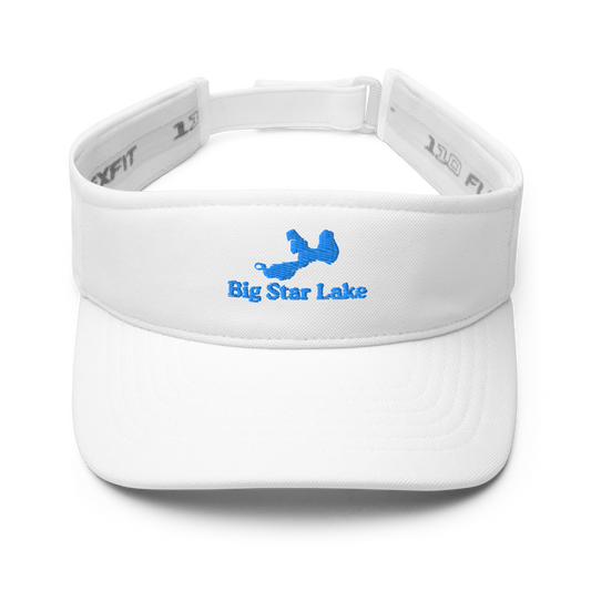 Big Star Lake Visor with embroidered artwork & adjustable velcro strap