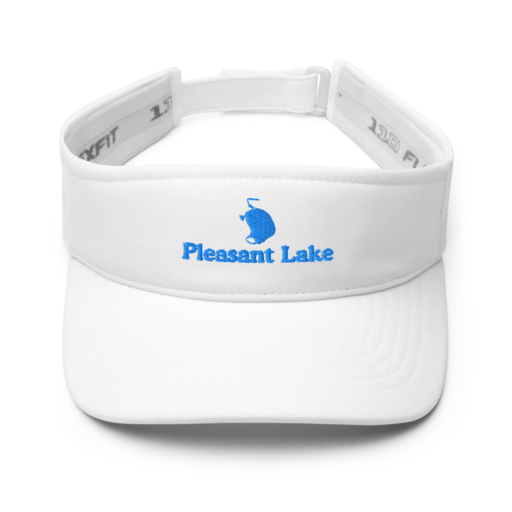Pleasant Lake Visor with embroidered artwork & adjustable velcro strap