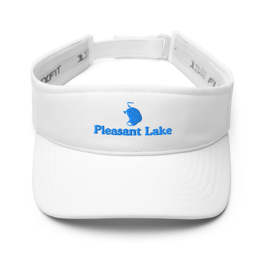 Pleasant Lake Visor with embroidered artwork & adjustable velcro strap