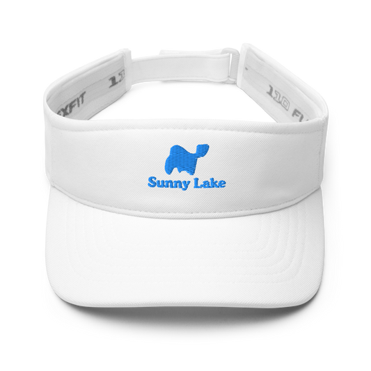 Sunny Lake Visor with embroidered artwork & adjustable velcro strap
