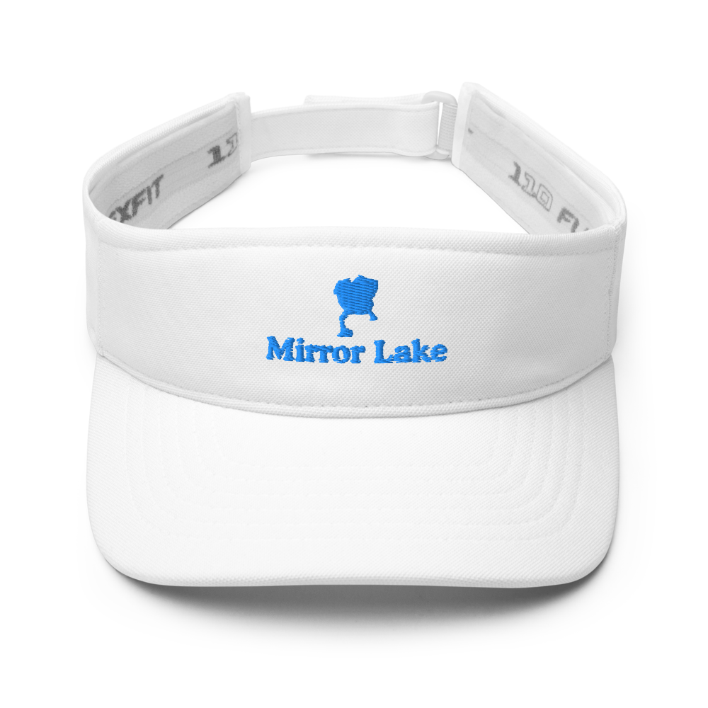 Mirror Lake Visor with embroidered artwork & adjustable velcro strap