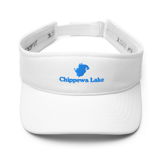 Chippewa Lake Visor with embroidered artwork & adjustable velcro strap
