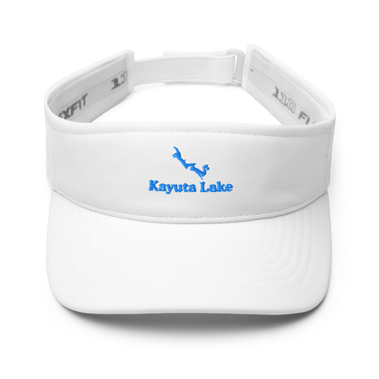 Kayuta Lake Visor with embroidered artwork & adjustable velcro strap