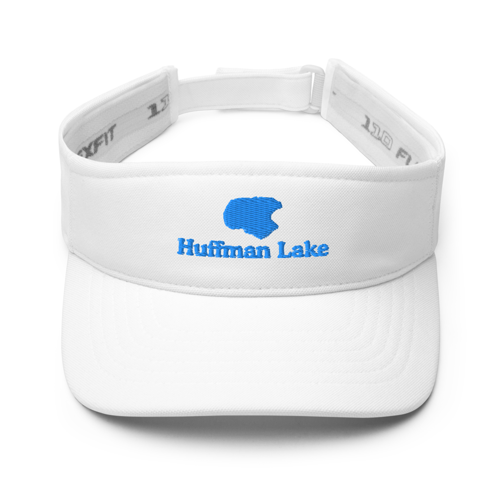 Huffman Lake Visor with embroidered artwork & adjustable velcro strap
