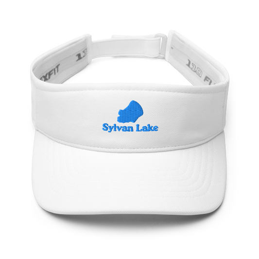Sylvan Lake Visor with embroidered artwork & adjustable velcro strap