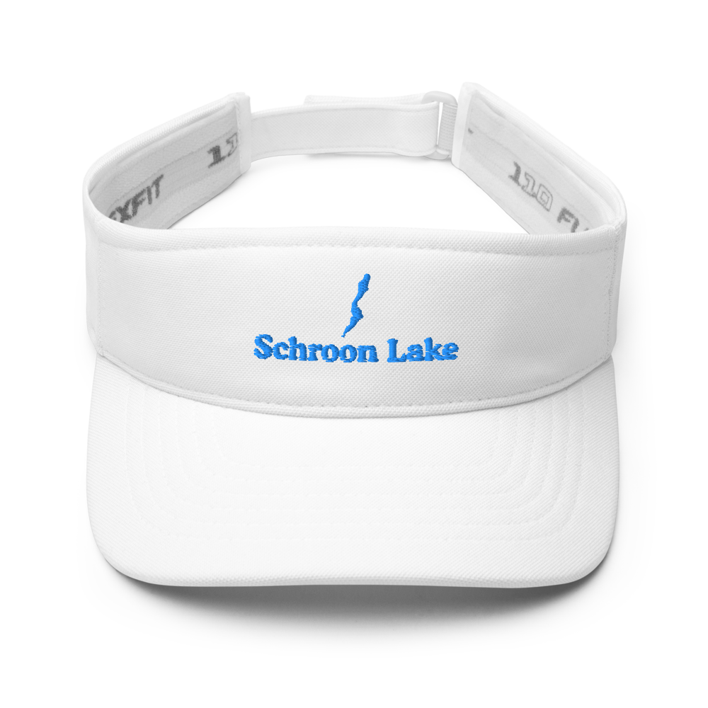 Schroon Lake Visor with embroidered artwork & adjustable velcro strap