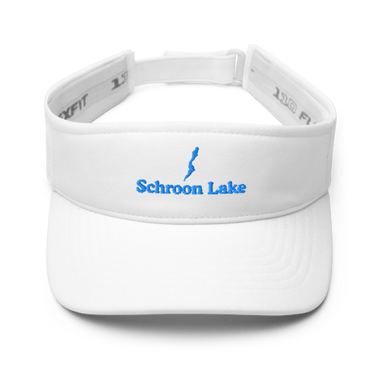 Schroon Lake Visor with embroidered artwork & adjustable velcro strap