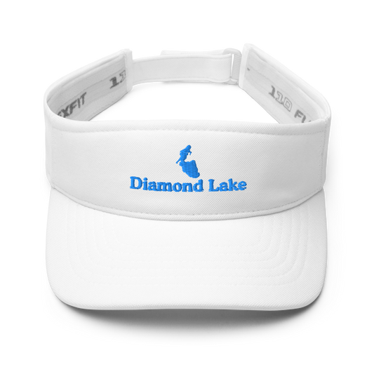 Diamond Lake Visor with embroidered artwork & adjustable velcro strap