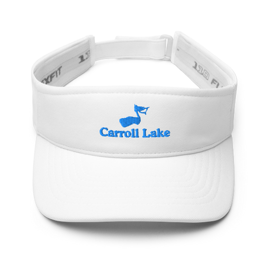 Carroll Lake Visor with embroidered artwork & adjustable velcro strap