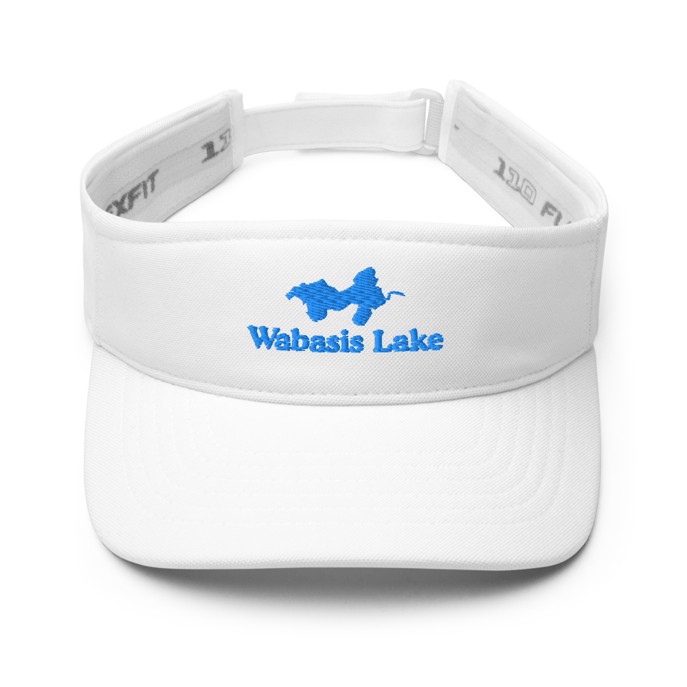 Wabasis Lake Visor with embroidered artwork & adjustable velcro strap