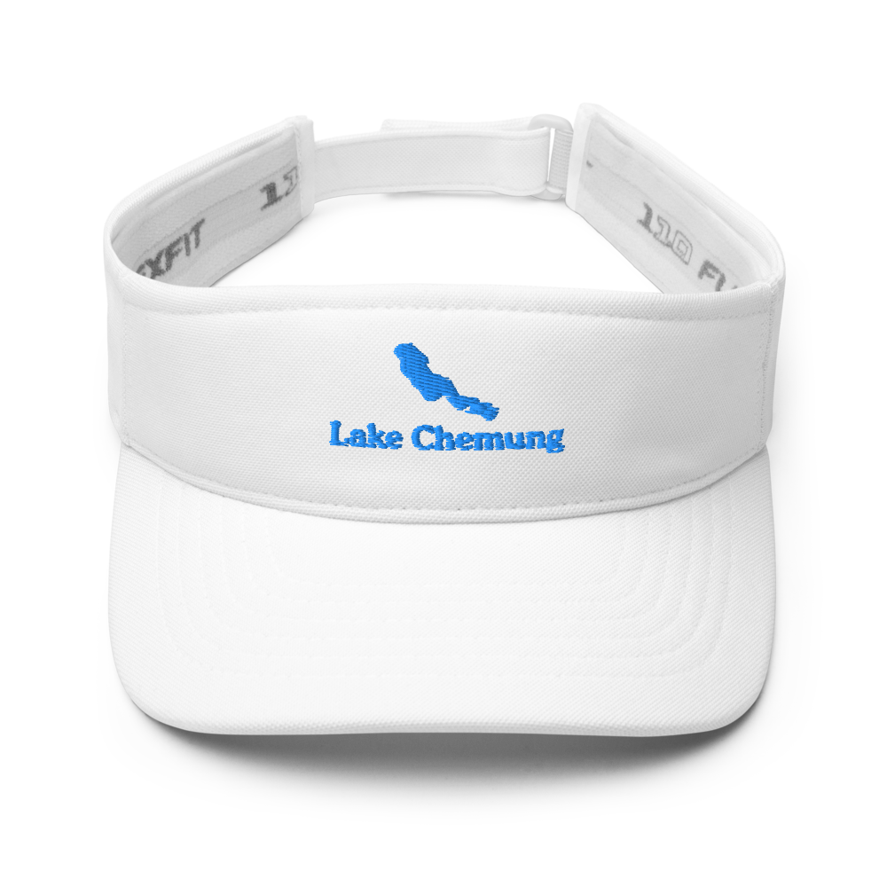 Lake Chemung Visor with embroidered artwork & adjustable velcro strap