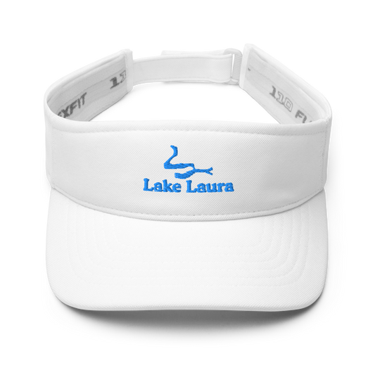 Lake Laura Visor with embroidered artwork & adjustable velcro strap