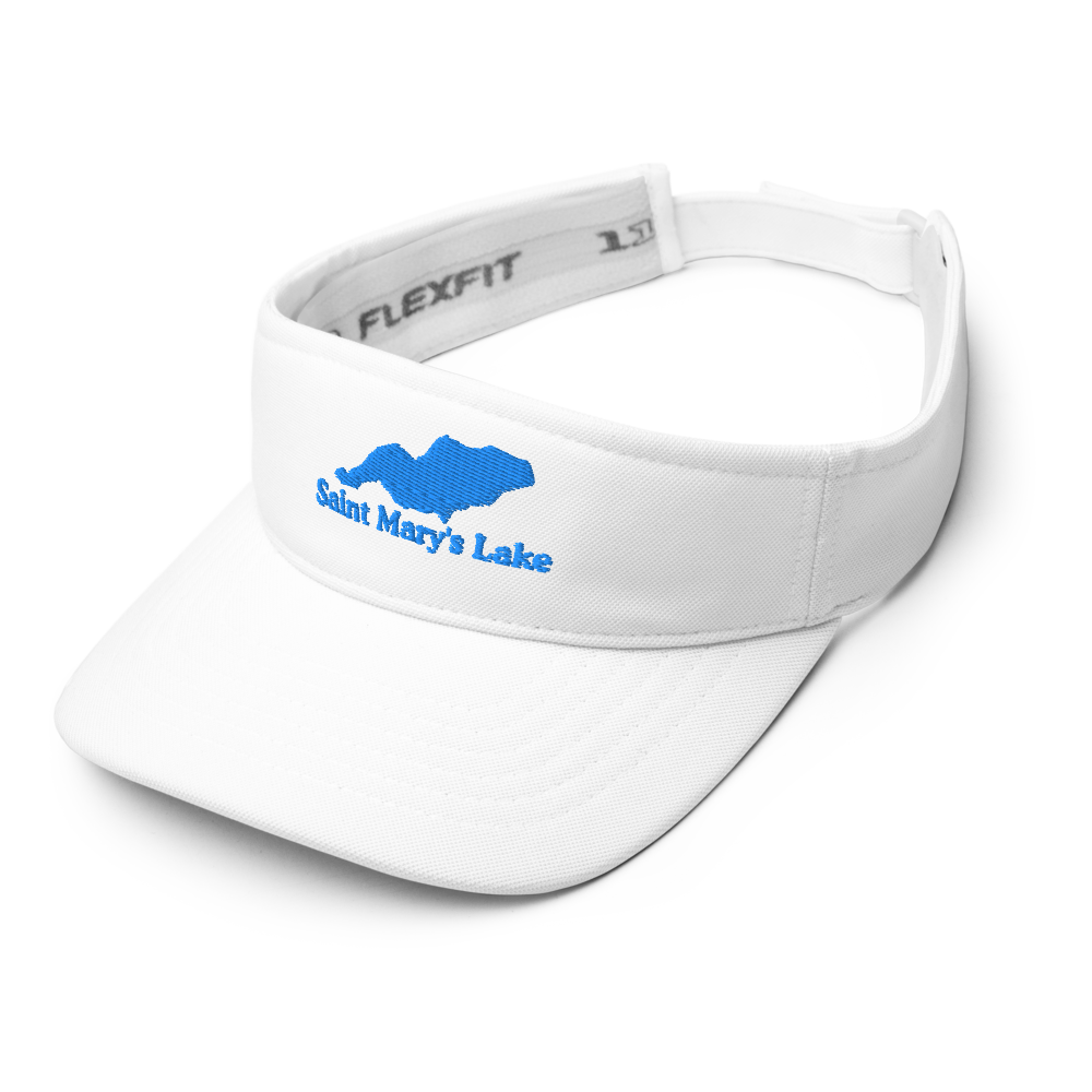 Saint Mary's Lake Visor with embroidered artwork & adjustable velcro strap