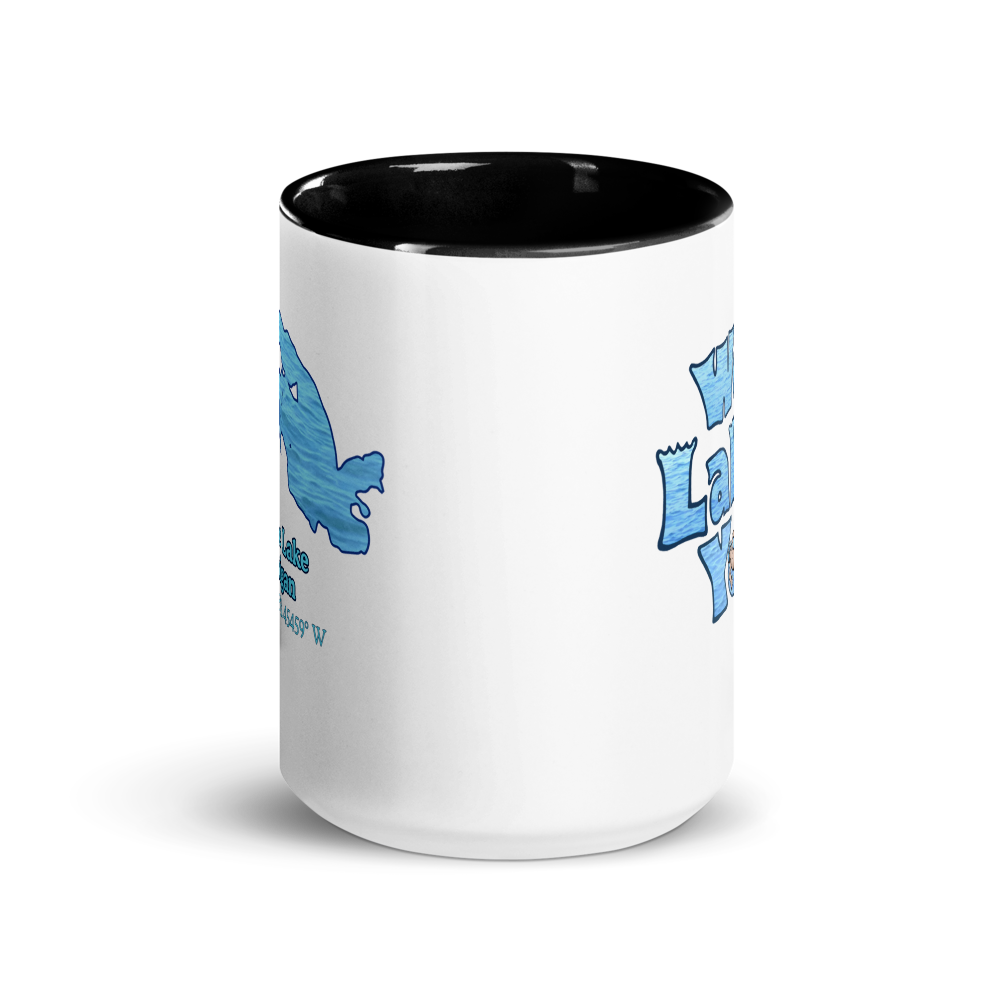 15oz Ceramic Mug with Pontiac Lake & We Lake You on other side