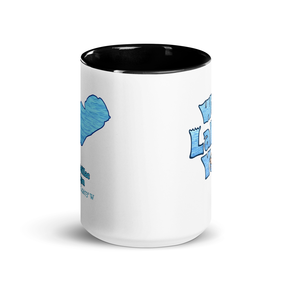 15oz Ceramic Mug with Lake Cadillac & We Lake You on other side