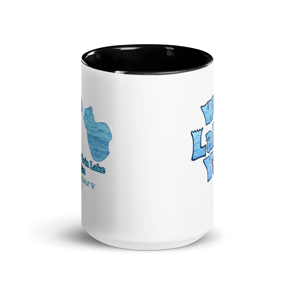 East & West Twin Lake 15 oz Ceramic Mug
