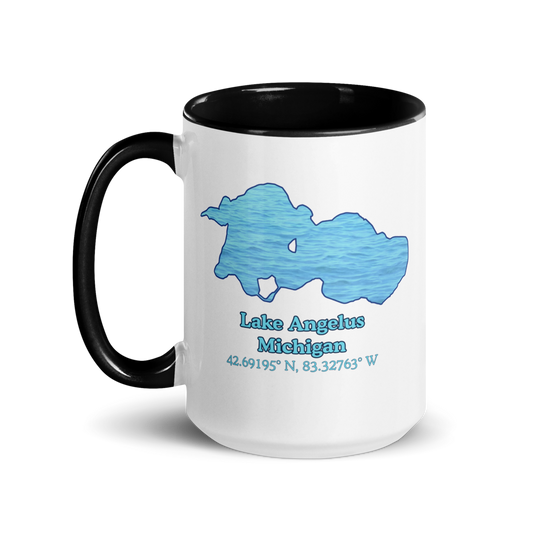 15oz Ceramic Mug with Lake Angelus & We Lake You on other side