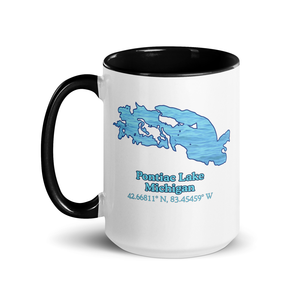 15oz Ceramic Mug with Pontiac Lake & We Lake You on other side