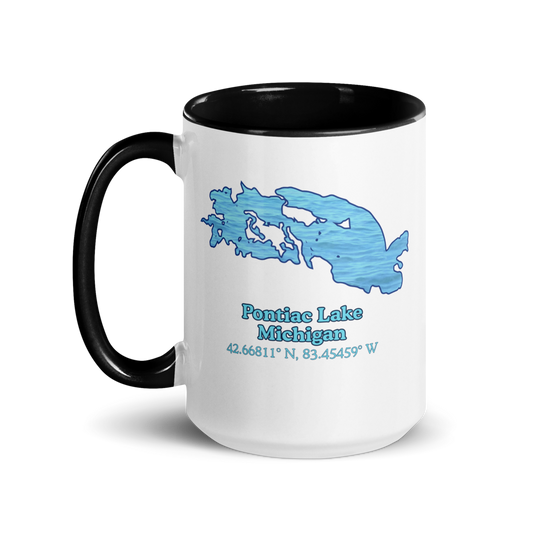 15oz Ceramic Mug with Pontiac Lake & We Lake You on other side