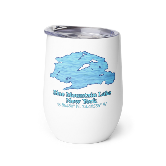 Blue Mountain Lake Wine Tumbler