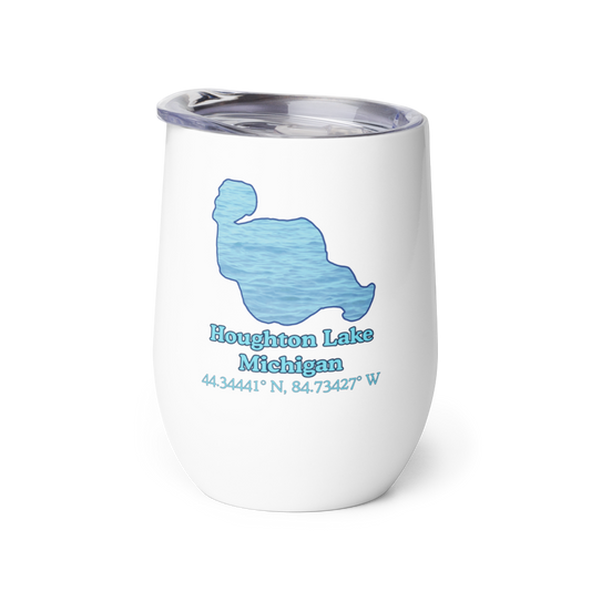 Houghton Lake Wine Tumbler