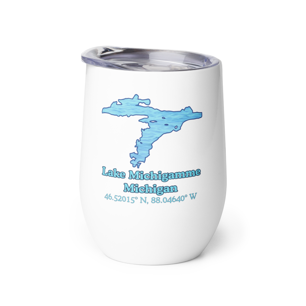 Lake Michigamme Wine Tumbler