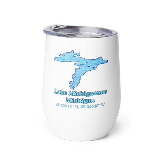 Lake Michigamme Wine Tumbler